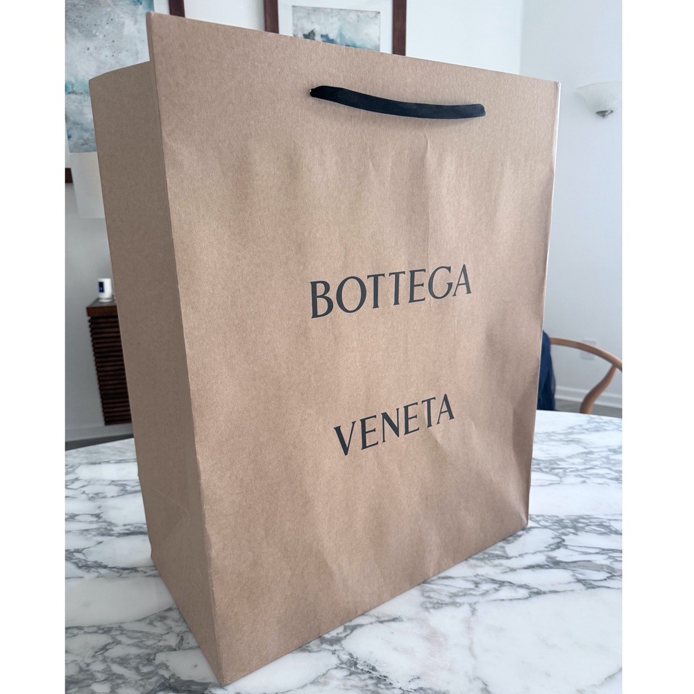 Bottega Veneta Extra Large Paper Shopping Bag Tan Brown XL Luxury Gift Bag
